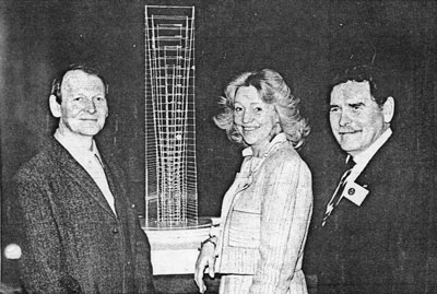 Ray Anratt with Winning Commission, Duet Sculpture